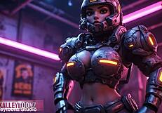 curvy cute girls dance in hottest ai club at night