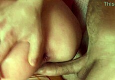 Blue-eyed girl gets fucked in ass and swallows