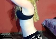 blonde and brunette masturbate then fuck