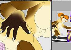 Furry girl bathtub timelapse snaketeeth12