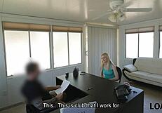 omg this hot blonde go-go dancer gives blowjob at loan4k casting interview 😈💦