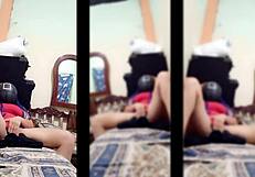 stepdaughter records naked video at home