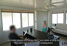 omg this hot blonde go-go dancer gives blowjob at loan4k casting interview 😈💦