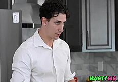 nasty stepsis wants her stepbro to poker her hard