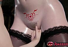 Big tits blonde alina squirts hard in piledriver hentai pose. Wet pussy licked till explosive orgasm
