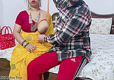 hot indian milf gets fucked hard by tailor in shop with cum in mouth