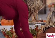 Hot foster teen 18+ benefits from physical bonding exercise