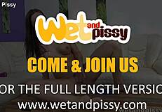 wet pants hot pants with big tits close up