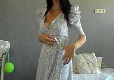 Fucking Pervert Milf Shows Sexy White Panties To Young Lover