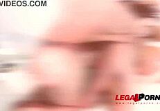 4 guys take turns on cindy shine. Then give her first tap dap dp together sz2416