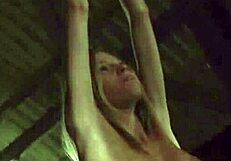 virgin slave gets rough ass spanking in suspension chains