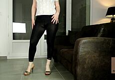 walking shoeplay and dangling in high heel mules and foot play barefoot - dame olga 1080p 002b