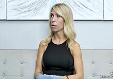 blonde french canadian hotwife mary-queen fox interview at casting