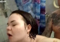 Amateur couple fuck in bathroom after shower