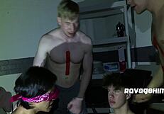 proving allegiance to fraternity by getting dicked hard