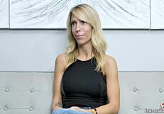 blonde french canadian hotwife mary-queen fox interview at casting