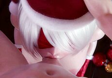 2b gets her xmas gift in nier automata