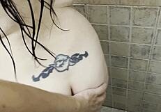 HOT SHOWER AND HOT SEX I COAT HER WITH MY CUM
