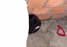 Latina student with huge ass has outdoor amateur sex