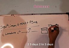 Hot nasty teacher gives a lesson about chemistry