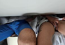 The class was really boring so we decided to masturbate