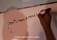 Hot nasty teacher gives a lesson about chemistry