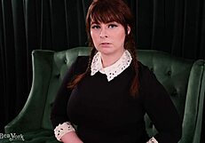 Curvy Bea York As Wednesday Addams Crushes On University Boy