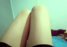 Step cousin shows legs without panties