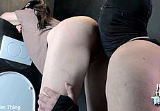 human toilet paper ritual with pussy licking and ass worship