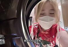 Chinese cosplay girl looks tempting in costume