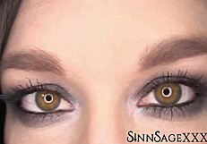Sinn Sage Shows Her Beautiful Hazel Eyes Up Close