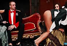 noble woman and her maid share a deep group sex sin