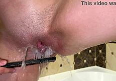 Thick Creampie Compilation Shows My Pussy Closeup After Showering