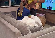 friend called me to watch game and fucked his wife