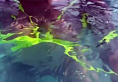 Artemisia love flashing her juicy big tits underwater for you and smoking a cigarette