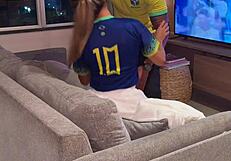 friend called me to watch game and fucked his wife