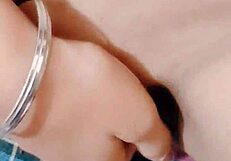 hot indian beautiful slim solo girls enjoying with her boobs & pussy