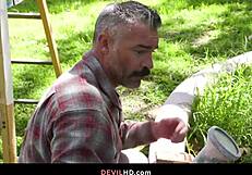 Scarlett alexis gives charles dera a slobbery blowjob and gets fucked hard until she comes all over his cock
