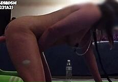 submissive wife gets machine fucked hard doggystyle in pov
