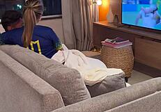friend called me to watch game and fucked his wife