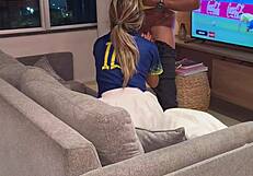 friend called me to watch game and fucked his wife
