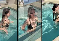 she sucked it all off in a bikini after the pool