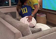 friend called me to watch game and fucked his wife