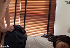 young thai amateur trying new experiences with partner