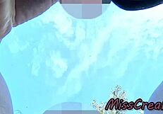 flashing my dick in front of a girl at public pool and she fucks me