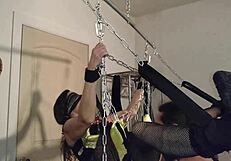 Rhianna Chained In Swing For Intense Tease