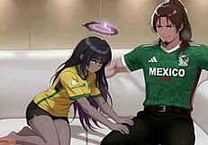 karin loses soccer bet against demon king mexico beats south africa