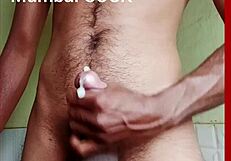 Indian cock shoots huge cumshot