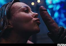 Futanari Facial Deepthroat With Nata Gold And Karina King