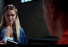 Blonde secretary facefucked in prison - working girl freeze fucked by stranger